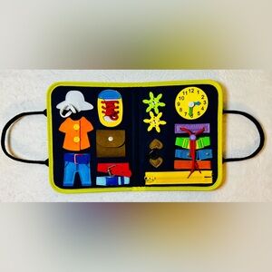 Soft & Colorful Busy Board Activity Carry Bag for Kids